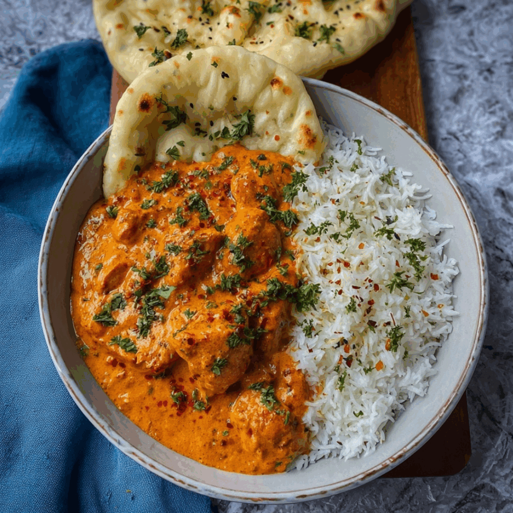 Butter Chicken – Creamy Authentic Indian Recipe with Rice and Naan