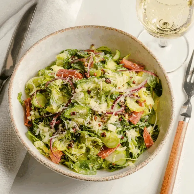 famous La Scala chopped salad recipe served with salami, lettuce, mozzarella, and red onion