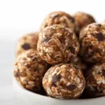 no bake oatmeal balls on plate