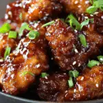 Sticky Honey Chicken glazed with honey and sesame seeds