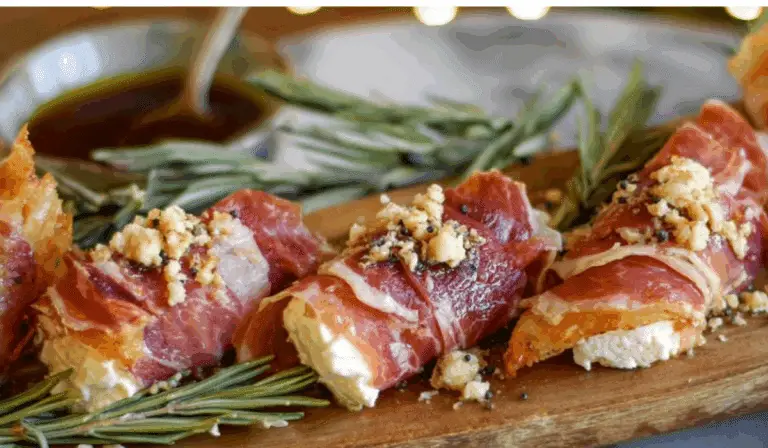 Crispy Prosciutto Wrapped Boursin Cheese Appetizer