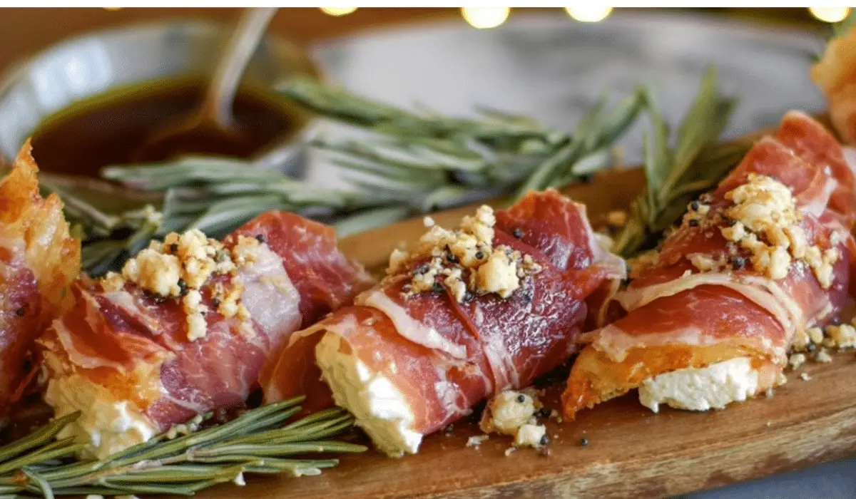 Crispy Prosciutto Wrapped Boursin Cheese Appetizer