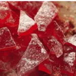 Old-Fashioned Cinnamon Rock Candy on baking tray
