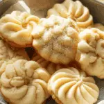 Soft Danish Butter Cookies on rustic plate