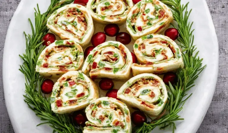 Christmas Pinwheels festive party platter