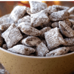 Easy Puppy Chow festive holiday bowl
