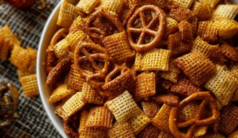 Irresistible Ranch Chex Mix Snack in festive bowl