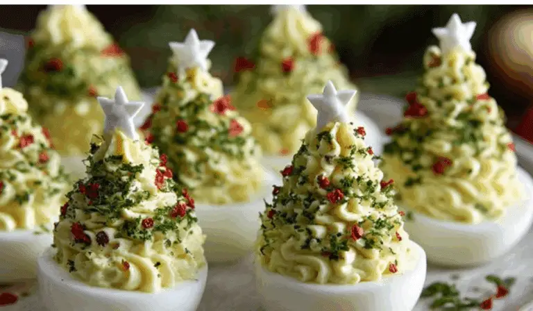 Deviled Egg Christmas Trees Holiday Appetizer