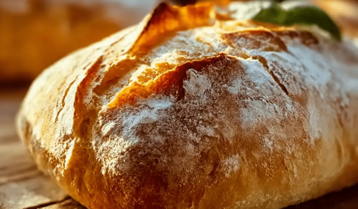 Crusty Italian Bread fresh from oven