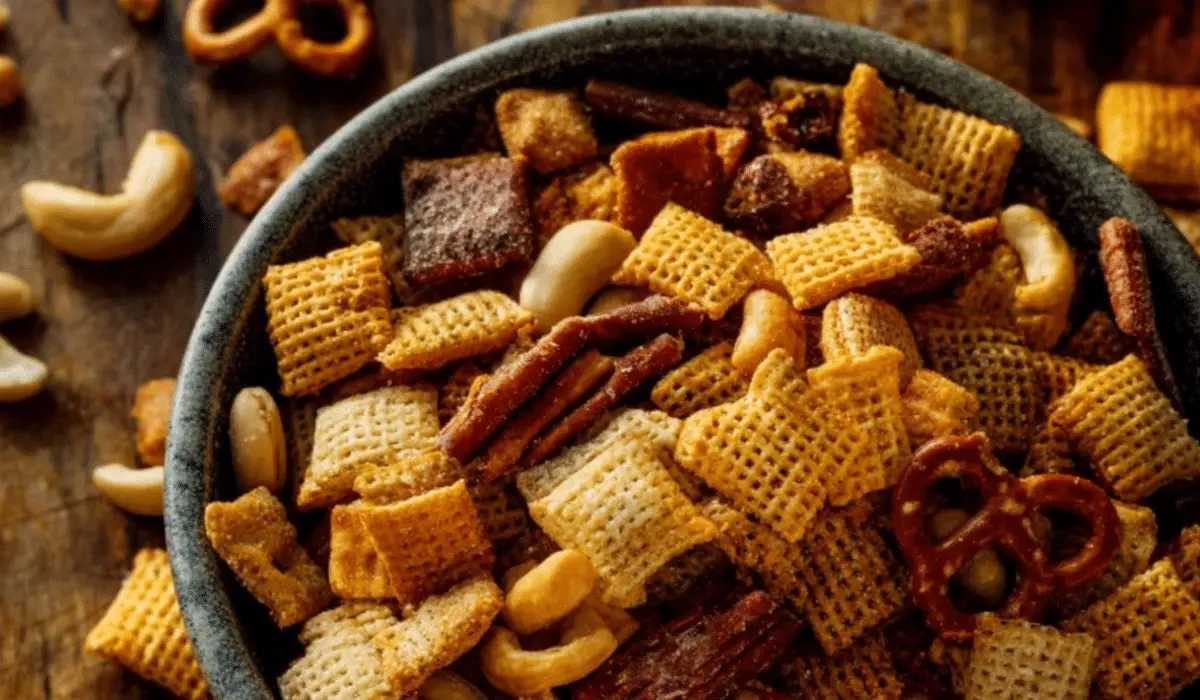 Pioneer Woman Texas Trash snack mix in a bowl