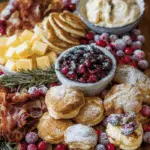 Festive Christmas Breakfast Charcuterie Board display