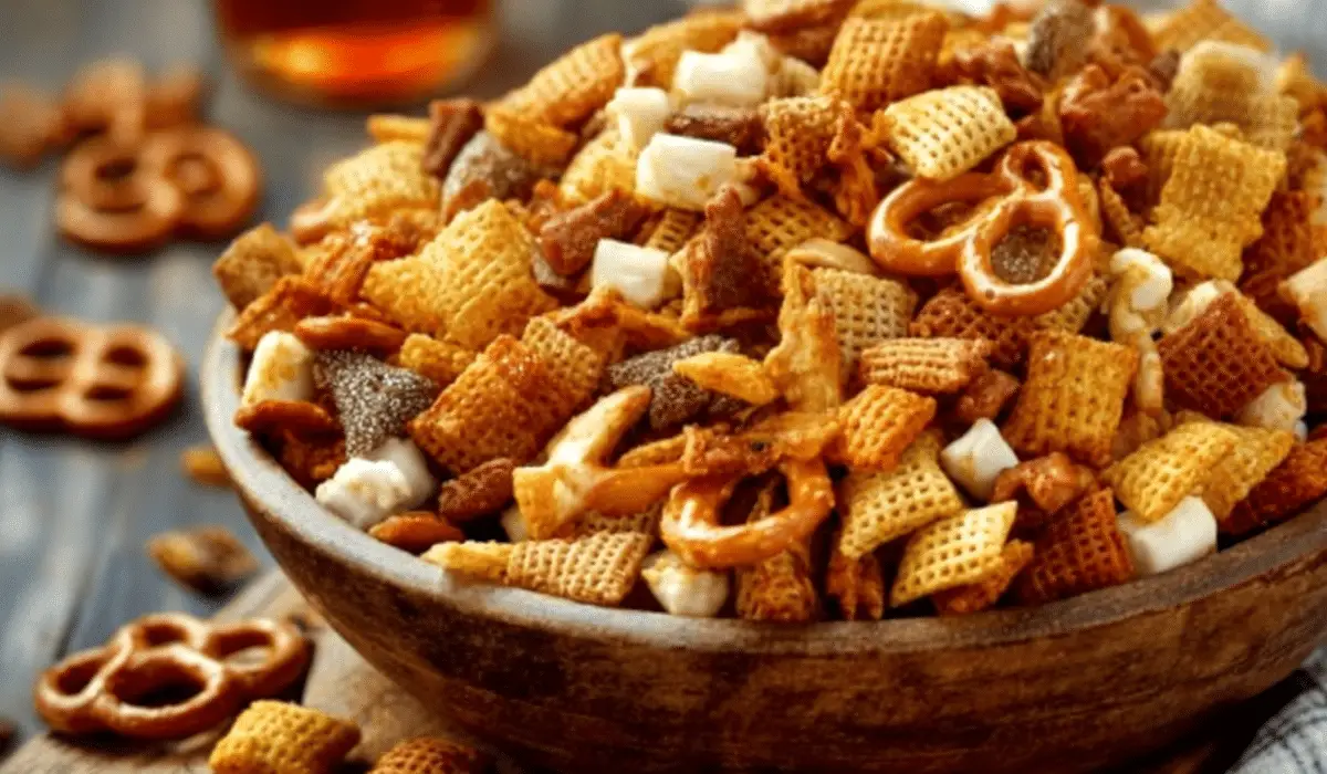 party snack mix bowl for party