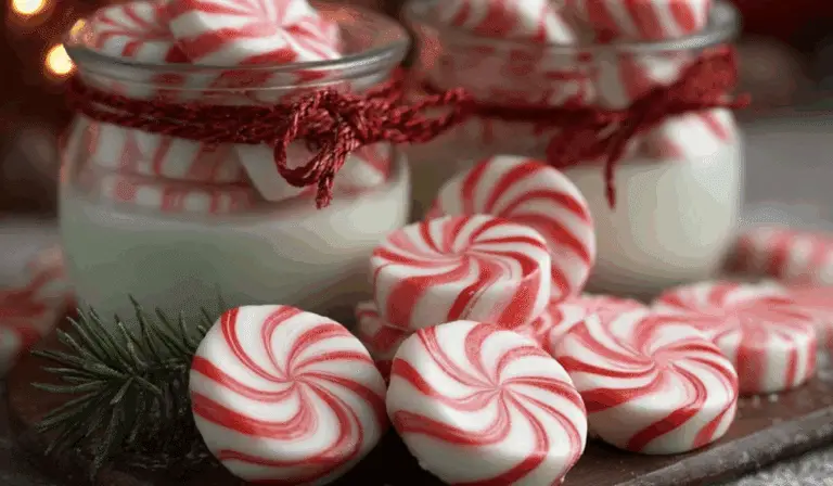 Soft Christmas Peppermints in holiday jar