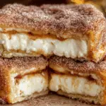 churro cheesecake sliced