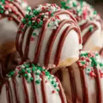 Little Debbie Christmas Tree Cake Truffles on festive plate