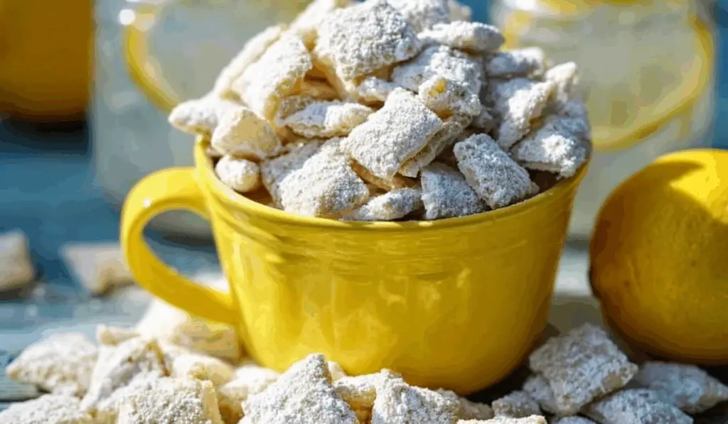 Zesty Lemonade Puppy Chow Snack summer styled