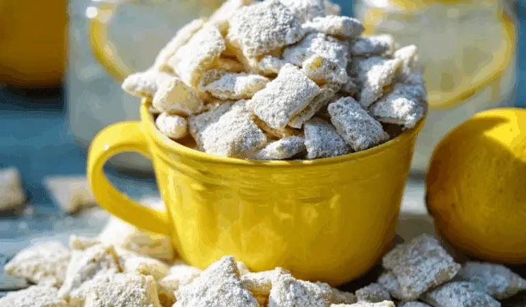 Zesty Lemonade Puppy Chow Snack summer styled