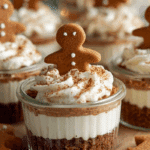 No-Bake Gingerbread Cheesecake Cups holiday