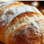 Beginner-Friendly Homemade Bread rustic loaf on wooden table