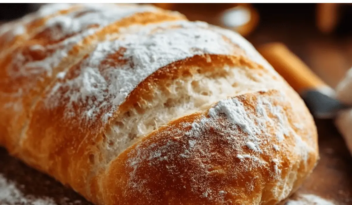 Beginner-Friendly Homemade Bread rustic loaf on wooden table
