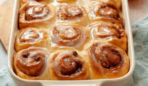 Homemade Orange Sweet Rolls fresh and glazed