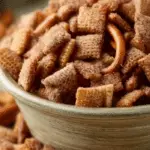 Churro Chex Mix in a bowl
