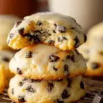 Orange Chocolate Chip Ricotta Cookies fresh out of oven