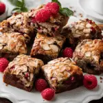 Dark Chocolate Raspberry Coffee Cake on a breakfast table