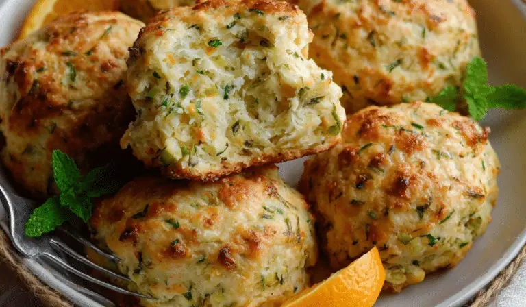 Zucchini Biscuits (Parmesan Herb) baked fresh