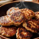 Maple Chicken Breakfast Sausage in Cast Iron Skillet