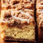Sour Cream Coffee Cake with Crumb Topping on Table