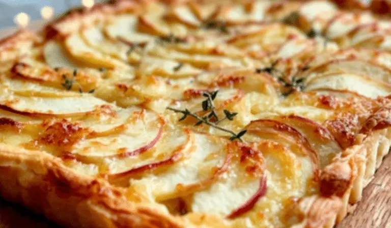 Apple And White Cheddar Tart with Honey