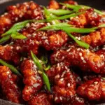 Spicy Dragon Chicken served with sticky glaze