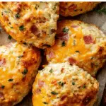 Savory Ham and Cheese Scones fresh from oven